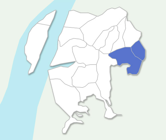 감천동 위치가 표시된 사하구 지도