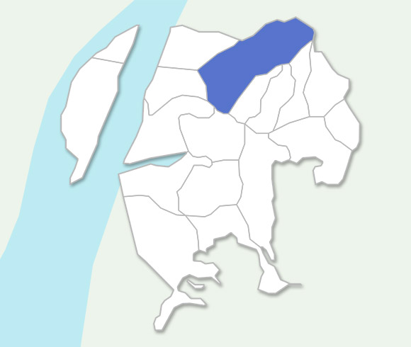 당리동 위치가 표시된 사하구 지도